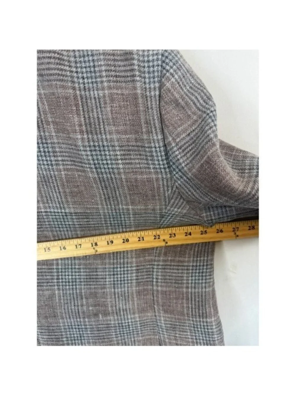 Joseph Abboud Heritage Mens 52R Plaid Blazer Drago Italian Linen Wool Sport Coat